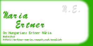 maria ertner business card