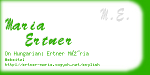 maria ertner business card